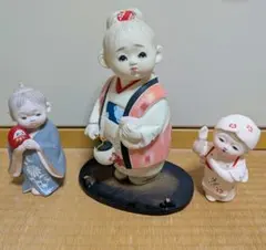 博多人形 3体セット 伝統工芸品　陶器