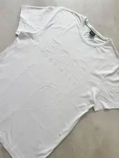 【美品】BOSS エンボスロゴ半袖Tシャツ 白 XLのサムネイル