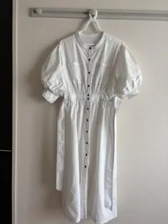 【WEB限定】ノーカラーシャツワンピース natural couture