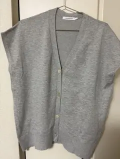 AMERICAN HOLIC ノースリVネックカーディガン グレー Lのサムネイル