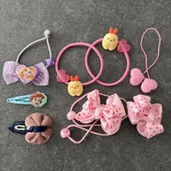 女の子 ヘアゴム•ヘアピンセット すみっこ&プリンセス