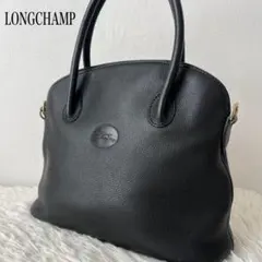 ロンシャン ハンドバッグ レザー 黒 ブラック