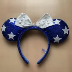 ディズニー　ミニーカチューシャ 青 スパンコール