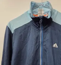 adidas ネイビー/ライトブルー ジャージジャケット