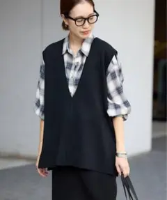 SLOBE IENA ダブルフェイスニットベスト