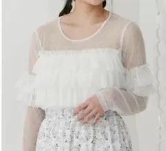 ドットチュールティアードtops　merry jenny