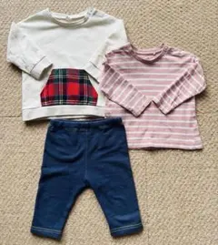 西松屋　まとめ売り 3点セット70-80cm トレーナー　ロンT レギンス