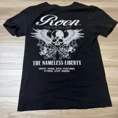 Roen スカル ウィング プリント Tシャツ ブラック