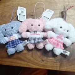 うさぎ ぬいぐるみマスコット　3個セットのサムネイル