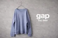 90s OLD GAP ロゴ刺繍スウェット ライトブルー XL相当