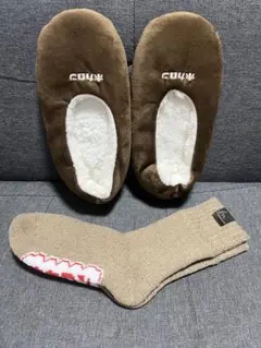 しまむら ホカロン MUMU フリースルームカバー ソックス ブラウン