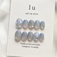 サイズオーダー◾️ネイルチップ　マグネット　うるうる　ワンホン　韓国　ガーリー