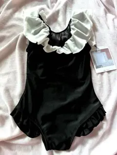 新品未使用 タグ付き 襟フリル 水着 女の子 サイズ110