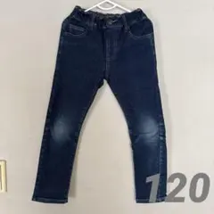 ダークブルーデニムパンツ 裏起毛