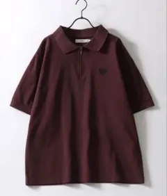 SITRY Heart Embroidery ハーフジップ　ポロシャツ