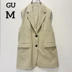 【ジーユー GU】ベスト スリーブレス ポケット付 シンプル ベージュ Mサイズ