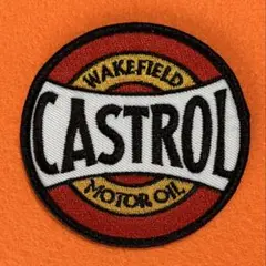 A1302 米国老舗オイル　Castrol 刺繍ワッペン　アイロン　トラッカー