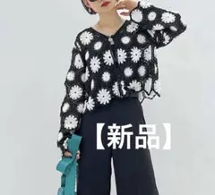 PAGEBOY バイカラークロシェライクカーディガンのサムネイル