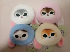 mofusand ロップイヤーうさにゃん顔型ダイカットポーチ GIGO　4種①
