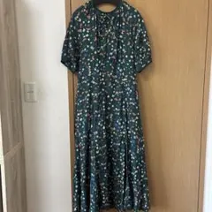 Vis 花柄 半袖ロングワンピース