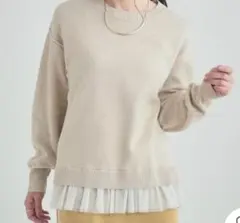 SHOO・LA・RUE 裾チュールニット[M]