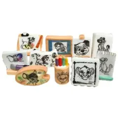 【新品・未使用】ディズニーキャラクター鉛筆画　フェーヴ　フランス　送料込