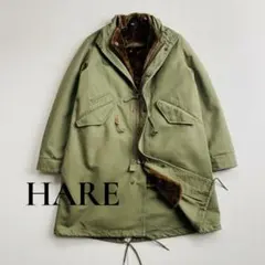 HARE ハレ ミリタリーモッズコート ボアライナーカーキ HA030056N9