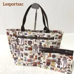 【美品 】LeSportsac レスポートサック トートバッグ ポーチ付のサムネイル