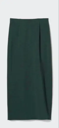 UNIQLO ストレッチダブルフェイスナロースカート ダークグリーン　Sサイズ
