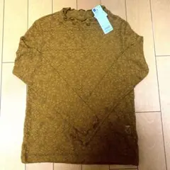 新品未使用♡GUレースフリルネックT（長袖）M