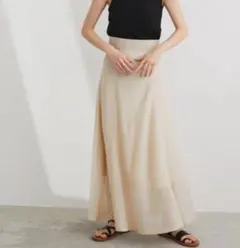 STYLEMIXER ドライニットシアーロングスカート　M