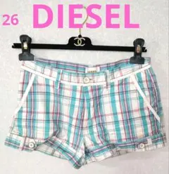 DIESEL❤size26 チェックパンツ ホットパンツ ショートパンツ