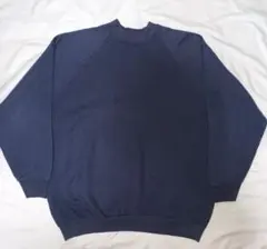 USA製 90s 80s スウェット ラグランスリーブ ナス紺 フェード