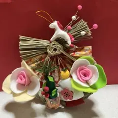 しめ縄　セール❗️華やかなしめ縄飾り　新品値下げ　ハンドメイド　正月飾り