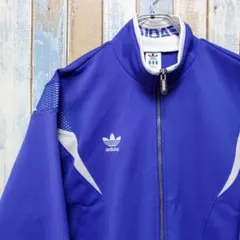 HA134☆アディダス☆トラックジャケット☆ワンポイント刺繍ロゴ☆90s☆L相当