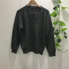 HONMA カシミヤ100％ Vネックニット グレー Lサイズ 日本製 上質のサムネイル