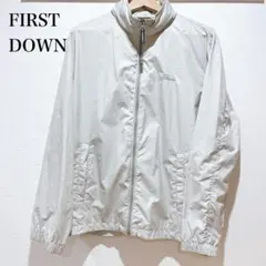 ファーストダウン ナイロンジャケット アウター アイボリー シンプル 無地