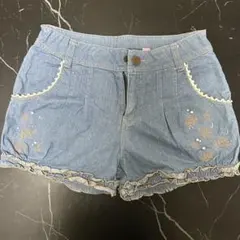 メゾピアノ　ショートパンツ　デニム 半ズボン 160