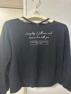 トップス ブラック トレーナー S