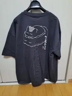 【新品】雨宮さん 猫とネズミと雲 和風バックプリントTシャツ Mサイズ