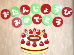 誕生日ケーキ　壁面