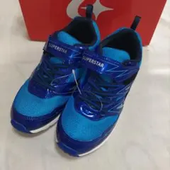 新品　ムーンスター　スーパースター　バネの力　靴　ブルー　男児　20.0EE