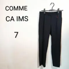 S1006 COMME CA IMS スラックス 7 ブラック ストライプ