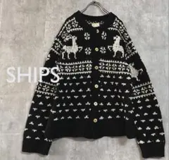 【WEB限定】Khajuジャカードニットカーディガン Khajuシップス