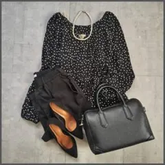 きれいめオフィスカジュアル セットアップ コーデ売り 大人カジュアル ブラック