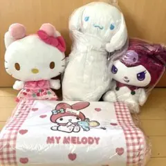 ぬいぐるみ 枕　キティ マイメロ　シナモン　クロミ　4点セット