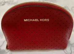 新品　マイケルコース　ポーチ　赤　かわいい