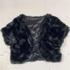 ボレロ　結婚式　パーティー　ブラック　フェイク　ファー