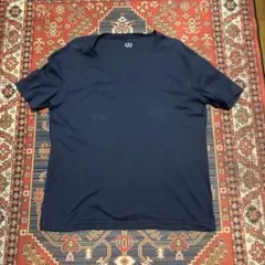 Three Dots Vネック Tシャツ ネイビー 米国製のサムネイル