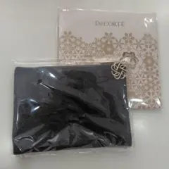 DECORTÉ ブラックレザーポーチ&ハンカチ